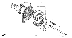 VT750C Задний тормоз