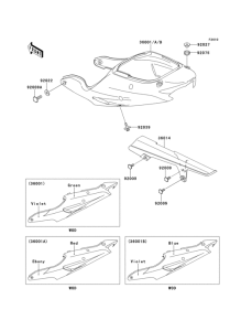 ZX900 Side covers / chain cover(zx900-e1h)