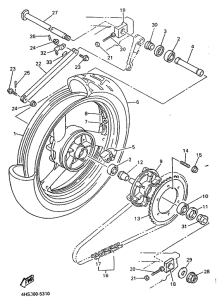 YZF750SP Переднее колесо