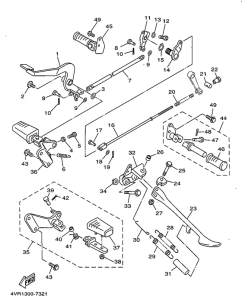 XVS650 Support repose pied