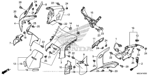 VFR1200F (DCT) Верхний обтекатель