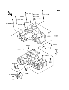 ZR400 Картер двигателя