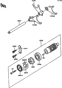 ZX900 Change drum / shift fork