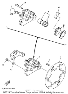 YZ125E Задний суппорт