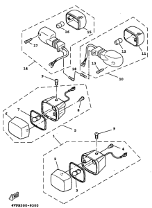 YW100E Поворотники