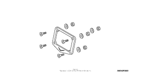 VTX1300C Chrome billet license plate frame (v design)