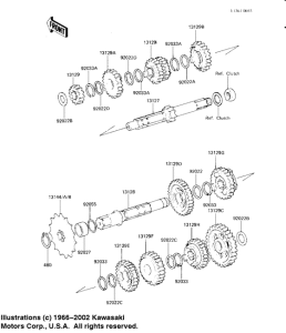 KX125 Трансмиссия