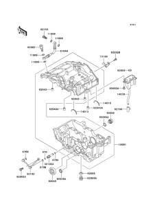 EX250 Картер двигателя