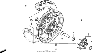 VT1100C Vt1100c rear wheel