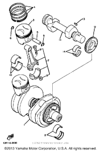 XS400K Коленчатый вал и Поршень