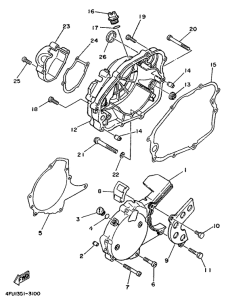 TDR125 Крышка картера двигателя