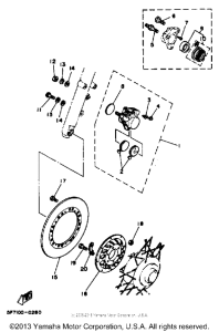 TZ250J Передний суппорт