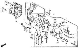 CB700SC Передний суппорт