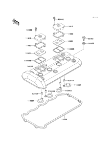 ZX1100 Крышка головки цилиндров