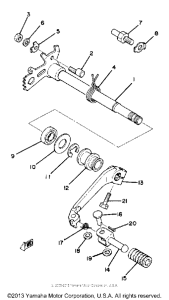 TT500G Shift shaft - pedal