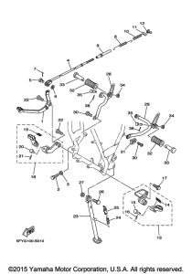 TW200E Подножки
