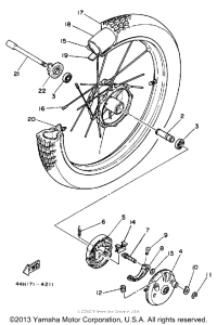 TY350S Переднее колесо