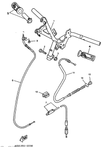 YE50 Steering handle. cable