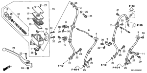 VTX1800C Fr. brake master cylinder