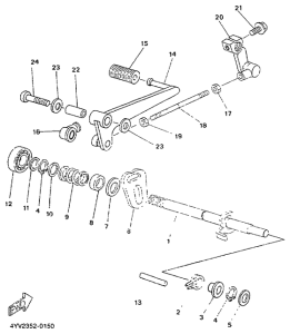 TZR50 Вал переключения