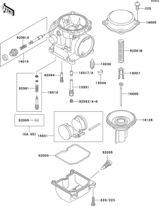 EX500 Карбюратор в разборе