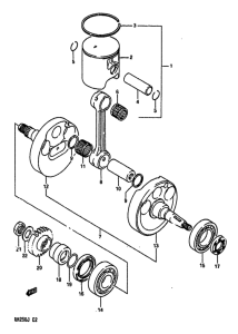 RM250 Вал коленчатый