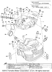SR500E Cylinder head - cylinder head cover