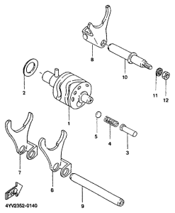 TZR50 Barillet, fourchette