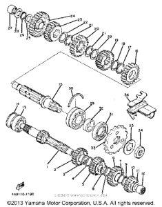 XS650SJ Трансмиссия