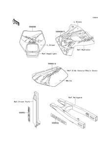  Decals(green)(klx650-c1 / c2)