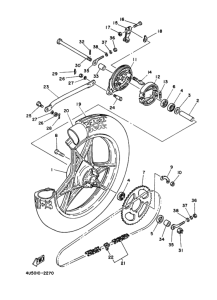 RX50 Заднее колесо в сборе