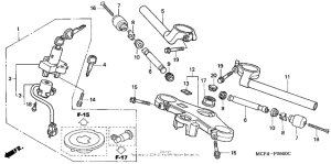 RVT1000R Handlebar + top bridge