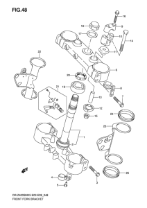 DR-Z400 Кронштейн передней вилки