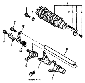GTS1000A Shift cam. fork