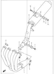 GSF1200S Muffler comp