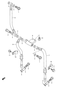 GSF600 Передние тормозные трубки