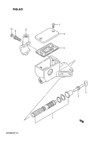 VS750 Главный цилиндр сцепления