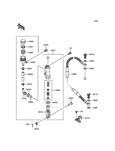 KX65 Задний торм цилиндр