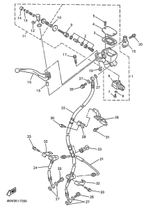 XJ900S Главный тормозной цилиндр