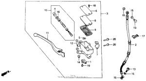 NT650 Передний главный тормозной цилиндр