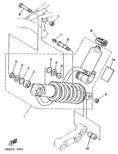 TY250R Задняя подвеска