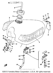 YZ125D Топливный бак