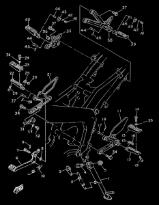 TZR50 - support. repose-pied