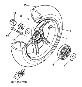 YQ50 Переднее колесо