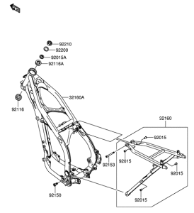 RM-Z250 Frame comp