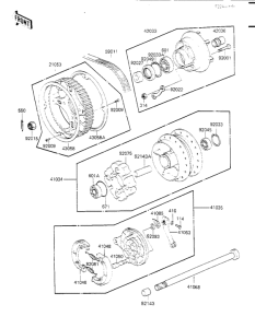 KZ1000 Заднее колесо / цепь