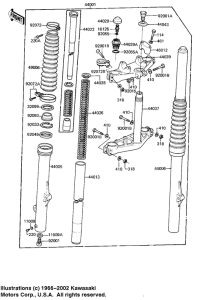 KDX175 Вилка передней оси