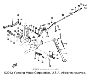 XT500C Stand - footrest - brake pedal