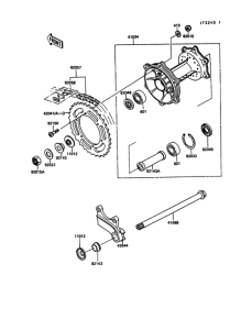 KX125 Задняя ступица колеса