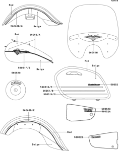  Decals(red / beige)(vn1500-l4h)